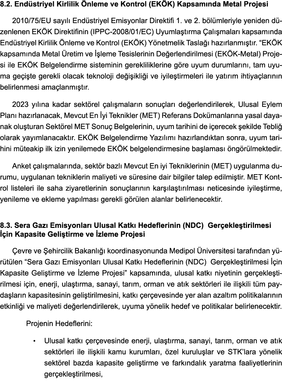 8 2  Endüstriyel Kirlilik Önleme ve Kontrol (EKÖK) Kapsamında Metal Projesi 2010 75 EU sayılı Endüstriyel Emisyonlar    