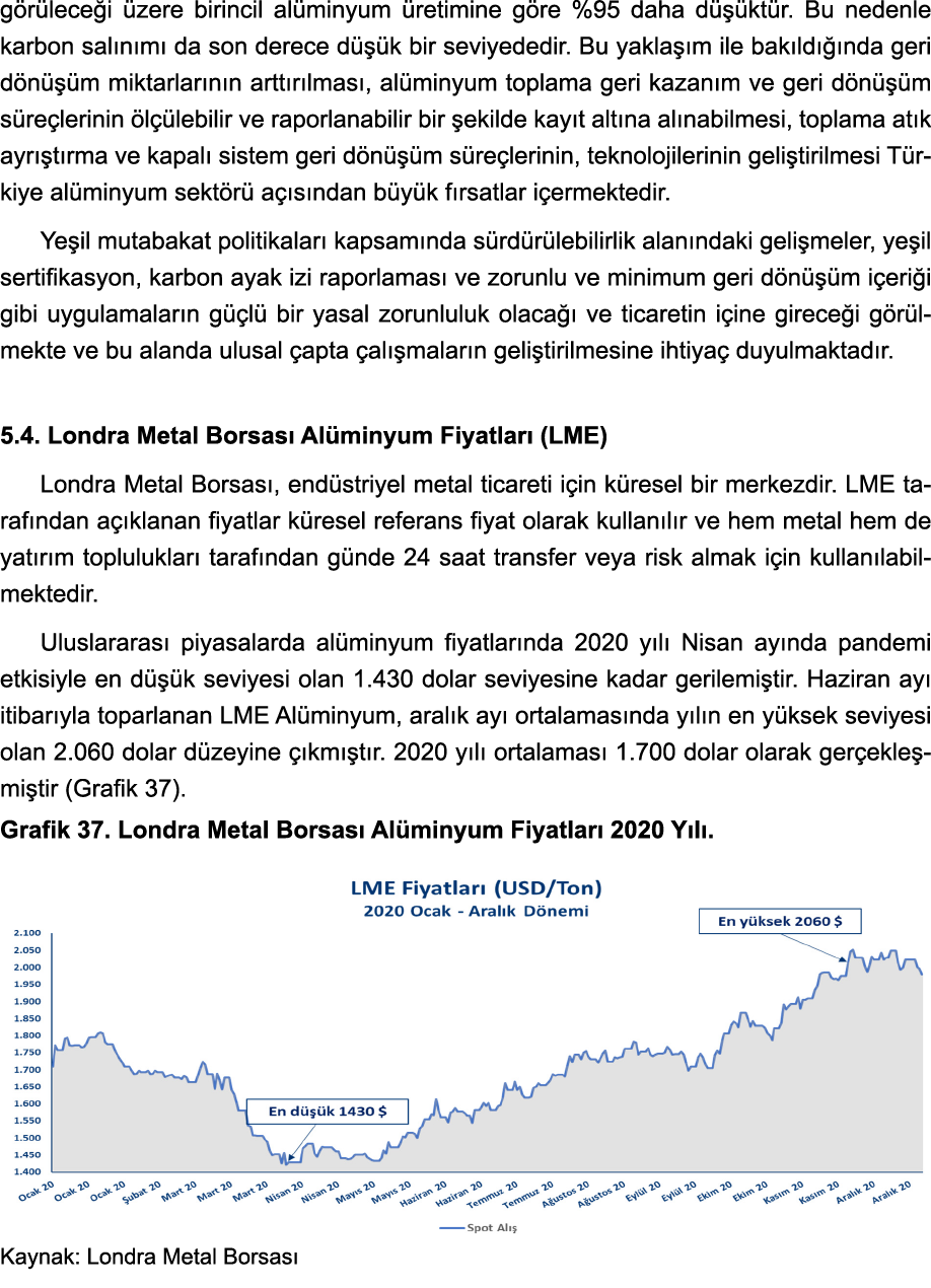 görüleceği üzere birincil alüminyum üretimine göre %95 daha düşüktür  Bu nedenle karbon salınımı da son derece düşük    
